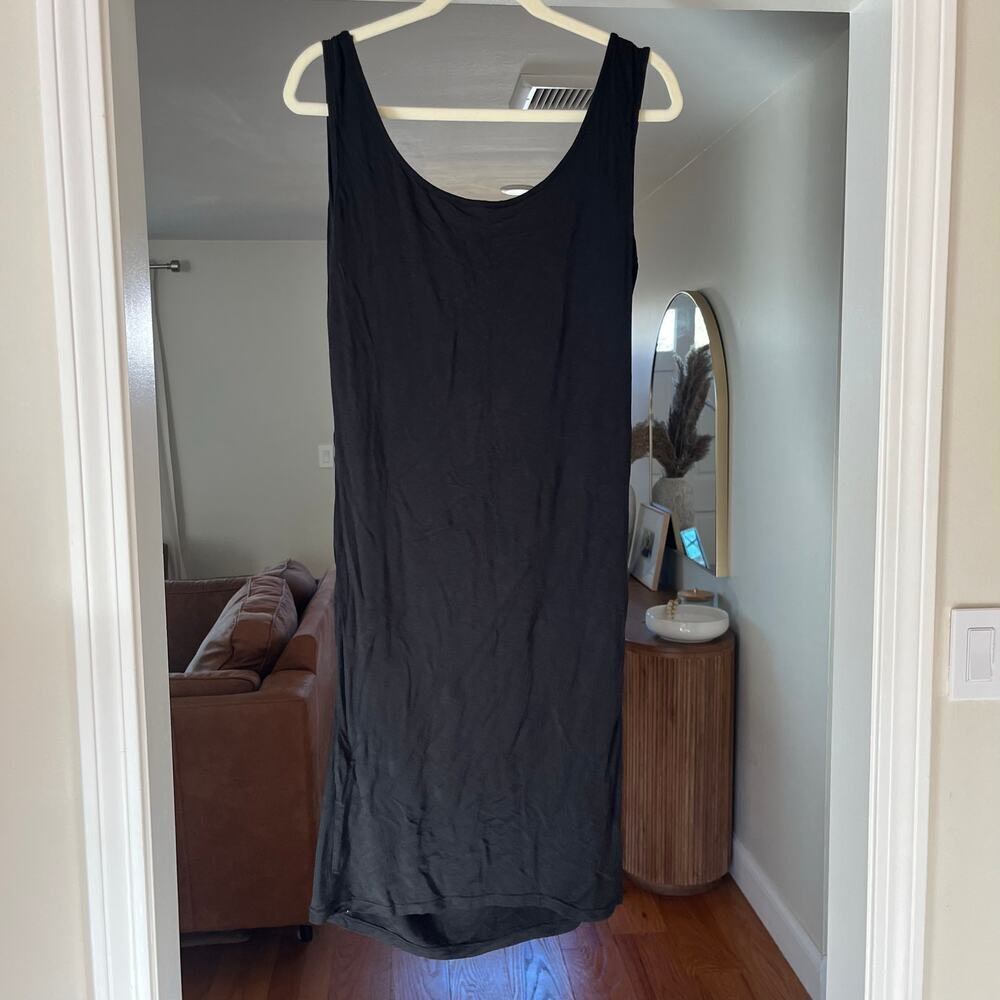 Maternity Black Cinched Waist Dress, XL - Picture 4 of 4
